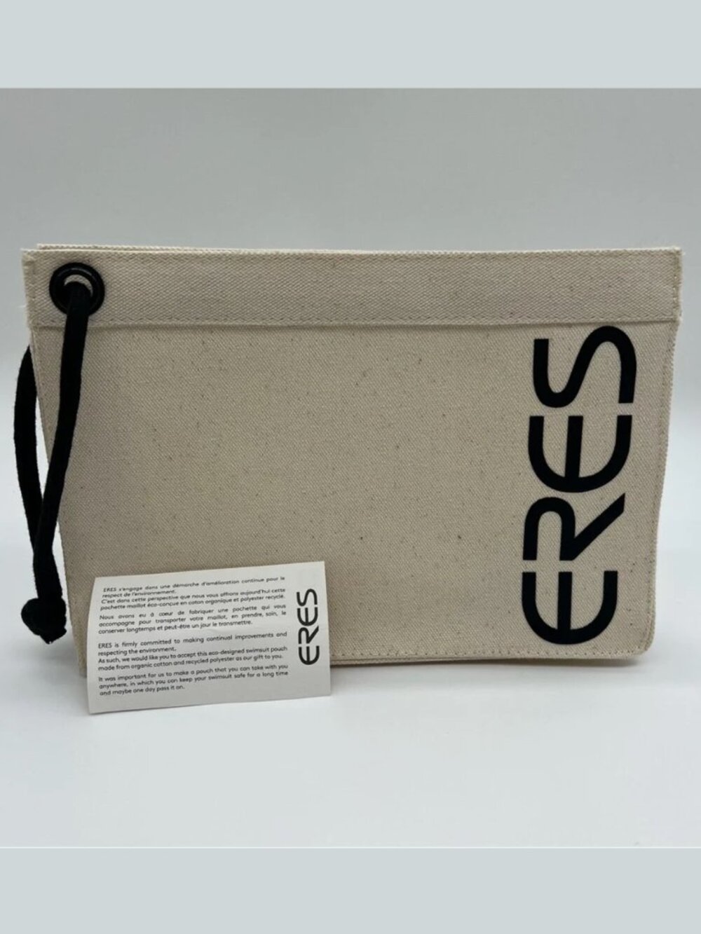 ERES Eco-Designed Canvas Logo Clutch Wristlet Swimsuit Cosmetic Bag